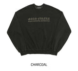 クルー ピグメント ダメージ スウェットシャツ