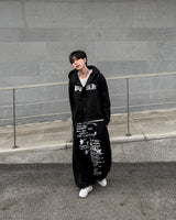 Dark Button Hooded Cardigan