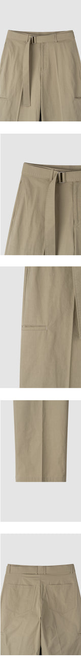 [S/S] Belt cotton wide pants (3color)