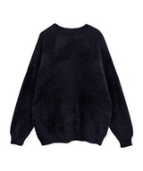 UNISEX ショルダージップシャギーニット