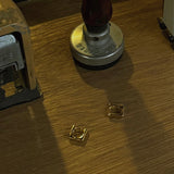 ベーシックスクエアリングピアス(ゴールド)