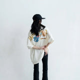 PEANUT STAIN - Invasion Ivory Wide Shoulder Oversized Tshirt