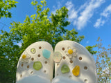[Made shoes parts set]smile daisy flower(8pcs)