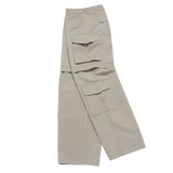 25SS DAMAGE WASHED WIDE CARGO PANTS IVORY