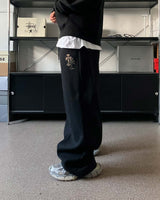 CN leopard patch training pants