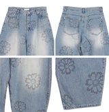 Loupe Brush Flower Denim Pants
