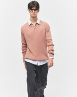 Bluesf merino wool henry neck knitwear - Peach