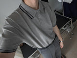ASCLO Clean Collar Short Sleeve Knit (3color)