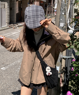 About Colorful Hood Bomber Jacket