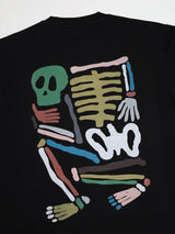 GREEN SKULL TEE - BLACK