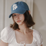 ALCP アップリケウォッシュドボールキャップ (Blue Denim)