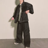reverse Terry Pocket Denim Jacket_black