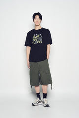 25SS ユニバースドローイングショートスリーブTシャツ ブラック