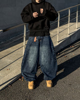 Urban crop high-neck fleece hoodie
