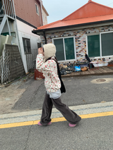 ペンネベロアワイドバンディングパンツ（3c）