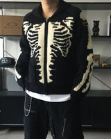 BT Skull Jagard Cowichan Knit Zip-Up (2C)