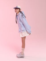  layerd ruffle hoodie_sky blue