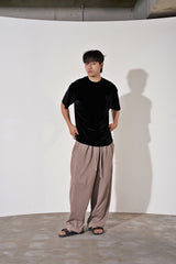 ドロップショルダーベルベット 1/2 T (Black)