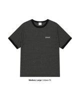 ベーシック ロゴ ストライプ リンガー ティー