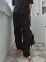 Chloe ツータックワイドスラックス