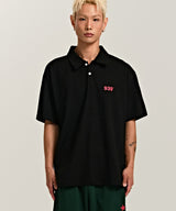 939 スモールロゴポロTシャツ (ブラック)