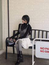[BELLIDE MADE] バックレイズドフィンガーホールターンTシャツ