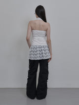 LACE TUBETOP OPS & SCARF