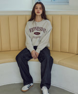 Signature Semi-Crop Sweatshirt_Oatmeal