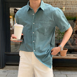 LMN Rainy Pigment Oversized Fit Half Shirt (6 colors)