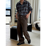 [Unisex] Modern check overfit shits(4color)