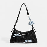 Balletcore Look Ribbon Bow Tie Chain Shoulder Bag