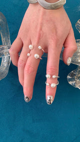 Pearl piercing 2layered ring