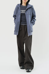 Pigment Applique Hooded Zip Up (3color)