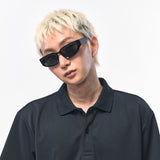 MANS クロップピケポロシャツ BLACK