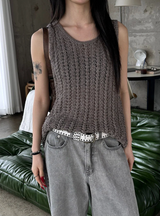 Gray washed damage wide pants