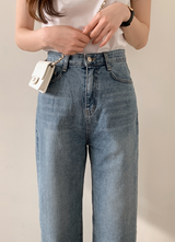 [SHOPPERMADE] トレンドウォッシュドワイドデニムパンツ