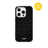 【MADE】Mini Dot Salt black iPhone case [Glossy Glass/Magsafe]
