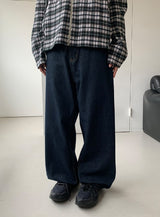 カカン生デニムストレートパンツ XL