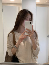 Rear Cooling Linen Round Knit / 4 colors
