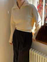[MADE] [Wool Napping] Winter Warm ピンタックワイドスラックス