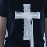 Lace Cross T-shirt - Black