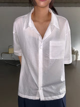 Overshy Waffle Short Sleeve Shirt 5color