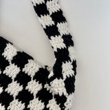 [MADE] Étang バゲットバッグ | チェッカーボードブラック
