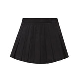 Wrap-front pleated mini skirt
