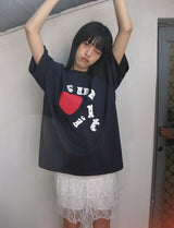 ドットロゴオーバーフィットTシャツ (DARK NAVY)