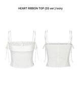 HEART RIBBON TOP (SS ver.) ivory