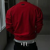 [HFORUS MADE]Layer Shoulder Sweatshirt IN RED