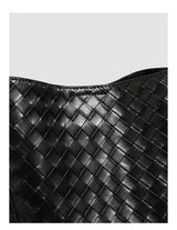 Woven Texture Large Bucket Shoulder Bag