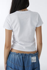 FLOWER CROP TOP (WHITE)