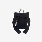 Pamyn Turtle Off-Shoulder String T-Shirt